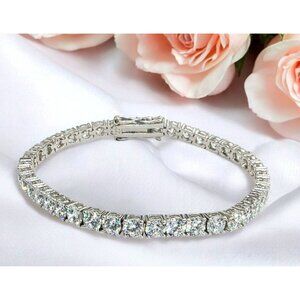 New Tocara Sterling Silver Tennis Bracelet DiAmi Crystals Vivanti 6.5" Gift 925